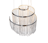 Lámpara de techo colgante Trio Pomp LED cromo CCT 150cm R37341106