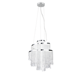 Lámpara de techo colgante Trio Pomp LED cromo CCT 150cm R37341106