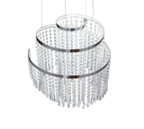 Lámpara de techo colgante Trio Pomp LED cromo CCT 150cm R37341106