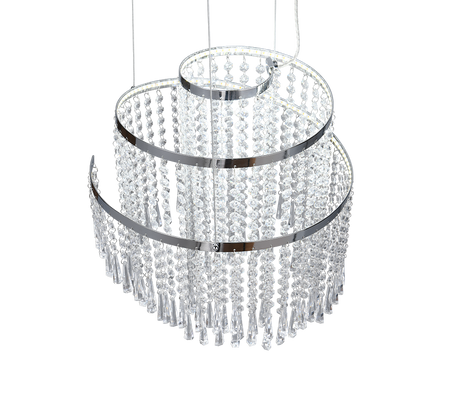 Lámpara de techo colgante Trio Pomp LED cromo CCT 150cm R37341106