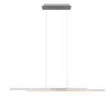 Lámpara de techo colgante Trio Odio LED níquel mate 3000K 150cm R37882107