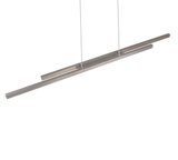 Lámpara de techo colgante Trio Odio LED níquel mate 3000K 150cm R37882107