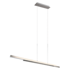Lámpara de techo colgante Trio Odio LED níquel mate 3000K 150cm R37882107