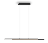 Lámpara de techo colgante Trio Odio LED negro mate 3000K 150cm R37882132