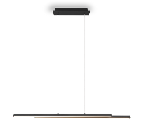 Lámpara de techo colgante Trio Odio LED negro mate 3000K 150cm R37882132