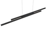 Lámpara de techo colgante Trio Odio LED negro mate 3000K 150cm R37882132