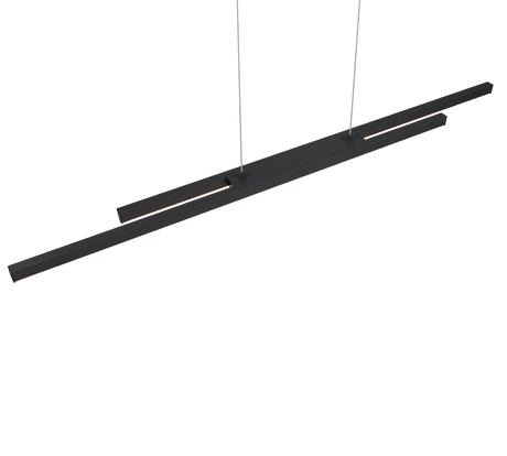 Lámpara de techo colgante Trio Odio LED negro mate 3000K 150cm R37882132