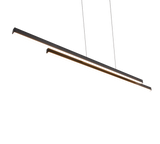 Lámpara de techo colgante Trio Odio LED negro mate 3000K 150cm R37882132