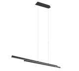Lámpara de techo colgante Trio Odio LED negro mate 3000K 150cm R37882132