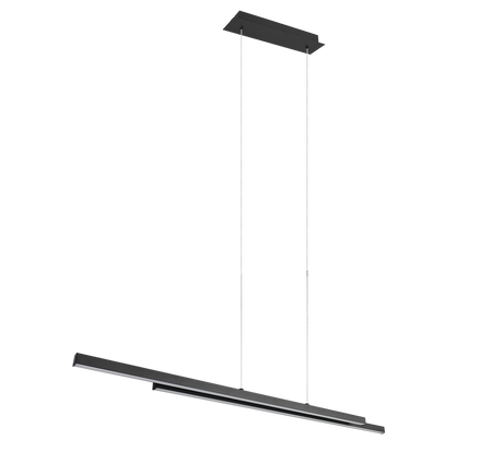 Lámpara de techo colgante Trio Odio LED negro mate 3000K 150cm R37882132