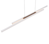 Lámpara de techo colgante Trio Odio LED gris cálido 3000K 150cm R37882176