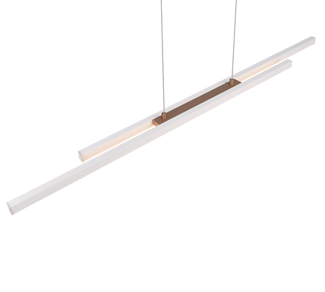 Lámpara de techo colgante Trio Odio LED gris cálido 3000K 150cm R37882176
