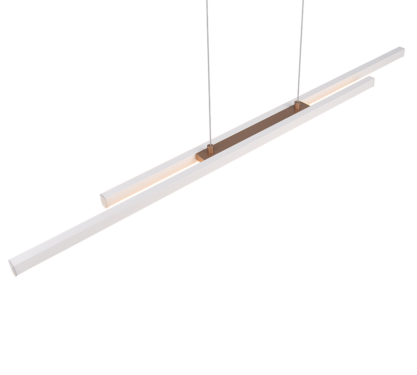 Lámpara de techo colgante Trio Odio LED gris cálido 3000K 150cm R37882176