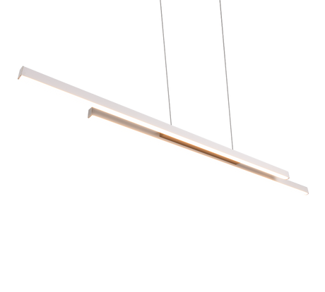 Lámpara de techo colgante Trio Odio LED gris cálido 3000K 150cm R37882176