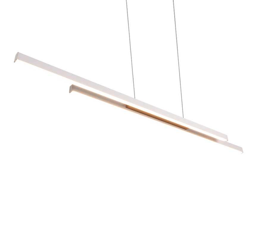 Lámpara de techo colgante Trio Odio LED gris cálido 3000K 150cm R37882176