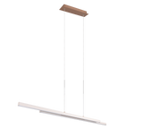 Lámpara de techo colgante Trio Odio LED gris cálido 3000K 150cm R37882176