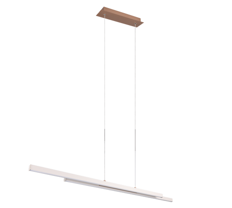 Lámpara de techo colgante Trio Odio LED gris cálido 3000K 150cm R37882176