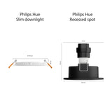 Philips Hue White and Color Ambiance Empotrable slim recessed light blanco RGBW 12W IP44 8720169264212 - imagen 5