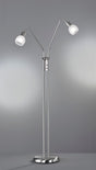 Lámpara de pie Trio Antibes LED níquel mate 3000K 125cm R40172007