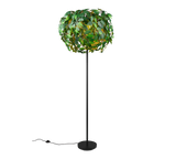 Lámpara de pie Trio Leavy 3 luces negro mate y verde 180cm R40463015