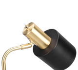 Lámpara de pie Trio Adam LED negro y dorado 2700K 153,5cm R41041080