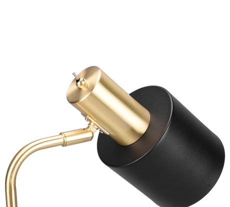 Lámpara de pie Trio Adam LED negro y dorado 2700K 153,5cm R41041080