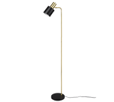 Lámpara de pie Trio Adam LED negro y dorado 2700K 153,5cm R41041080