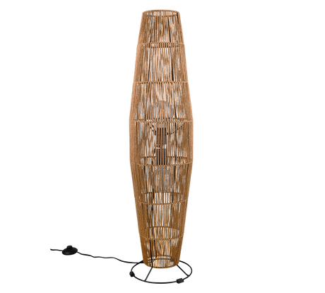 Lámpara de pie Trio Miki 2 luces marrón con pantalla 103cm R41102026 - vista 2