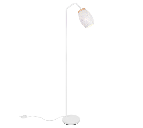 Lámpara de pie Trio Bidar blanco mate 147cm R41571031