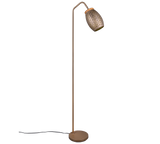 Lámpara de pie Trio Bidar LED marrón café 2700K 147cm R41571065