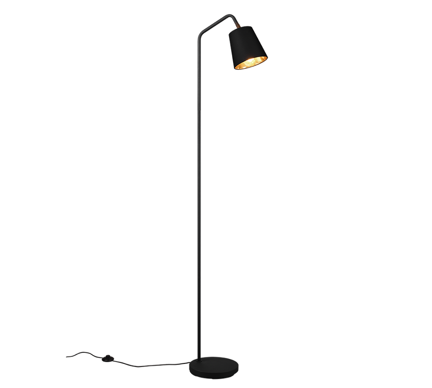 Lámpara de pie Trio Buddy negro mate y y dorado 148cm R41721032 - vista 2