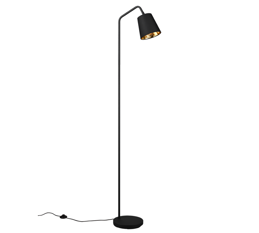 Lámpara de pie Trio Buddy negro mate y y dorado 148cm R41721032 - vista 4