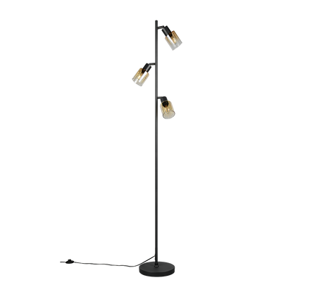 Lámpara de pie Trio Cadiz LED negro mate 2700K 154cm R41783032