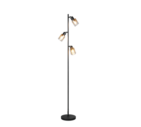 Lámpara de pie Trio Cadiz LED negro mate 2700K 154cm R41783032