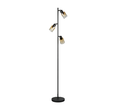 Lámpara de pie Trio Cadiz LED negro mate 2700K 154cm R41783032