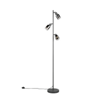 Lámpara de pie Trio Cadiz LED negro mate 2700K 154cm R41783042
