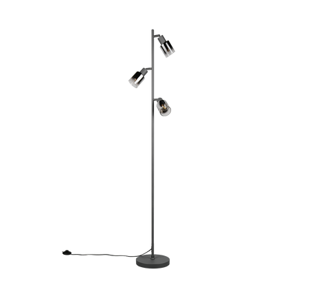 Lámpara de pie Trio Cadiz LED negro mate 2700K 154cm R41783042