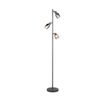 Lámpara de pie Trio Cadiz LED negro mate 2700K 154cm R41783042