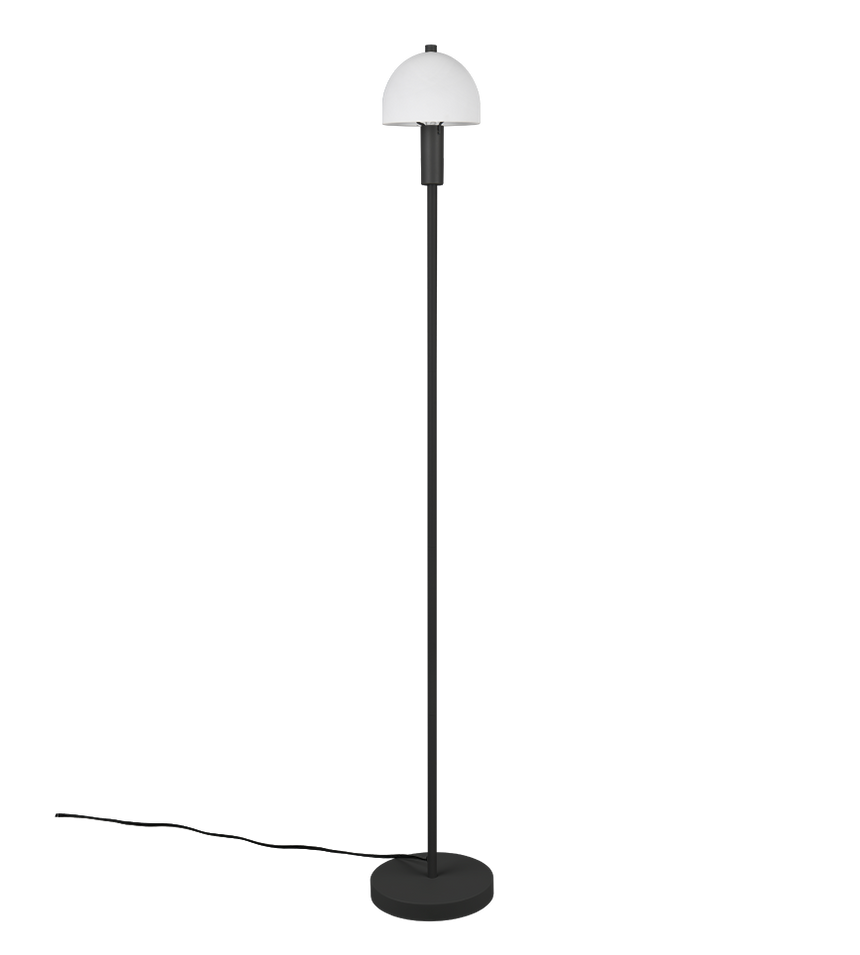Lámpara de pie Trio Glenn LED negro mate 3000K 120cm R41961032
