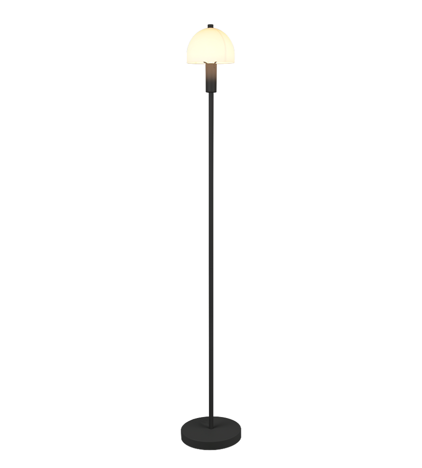 Lámpara de pie Trio Glenn LED negro mate 3000K 120cm R41961032
