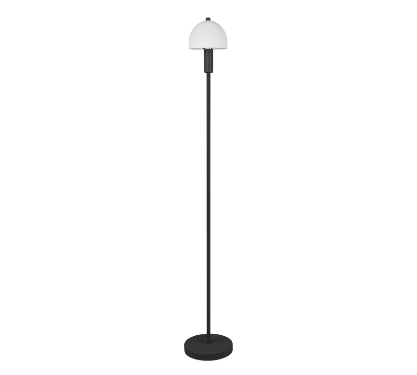 Lámpara de pie Trio Glenn LED negro mate 3000K 120cm R41961032