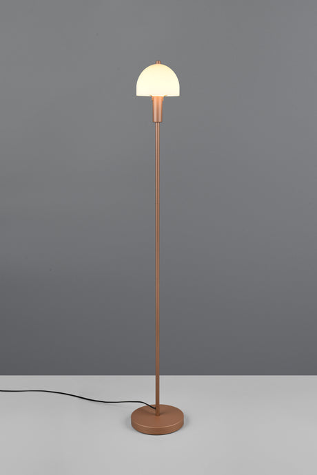 Lámpara de pie Trio Glenn LED marrón café 3000K 120cm R41961065