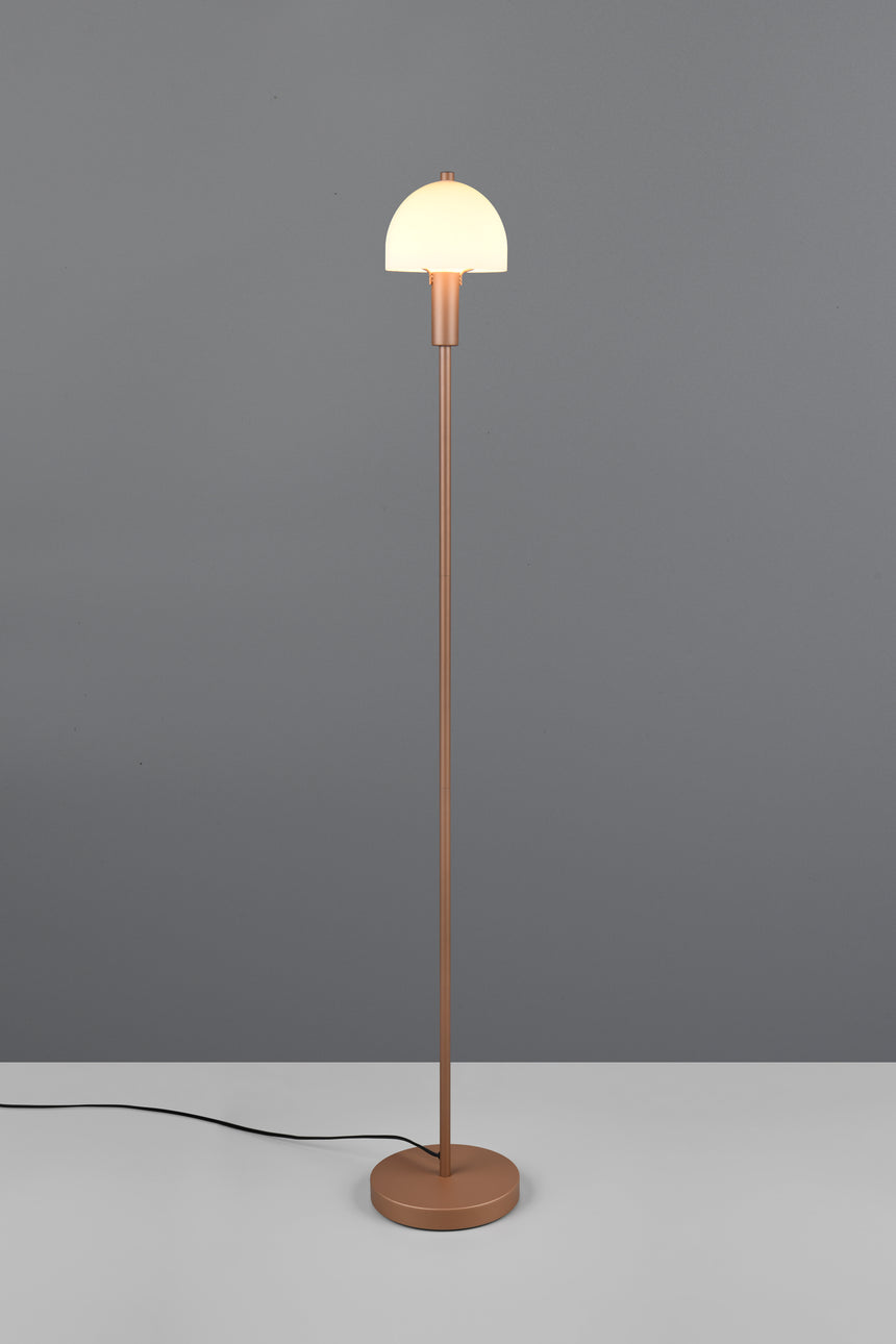 Lámpara de pie Trio Glenn LED marrón café 3000K 120cm R41961065