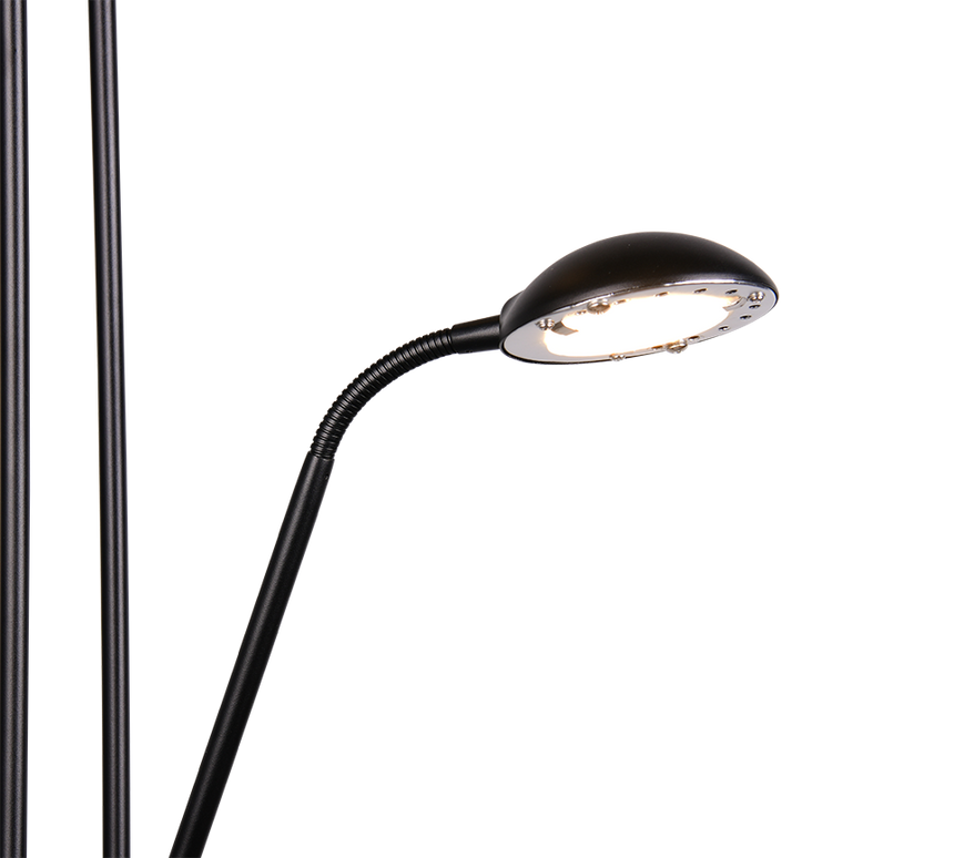 Lámpara de pie Trio Spock LED negro mate 3000K 180cm R42292132