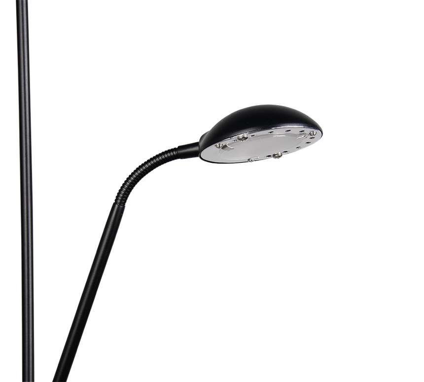 Lámpara de pie Trio Spock LED negro mate 3000K 180cm R42292132