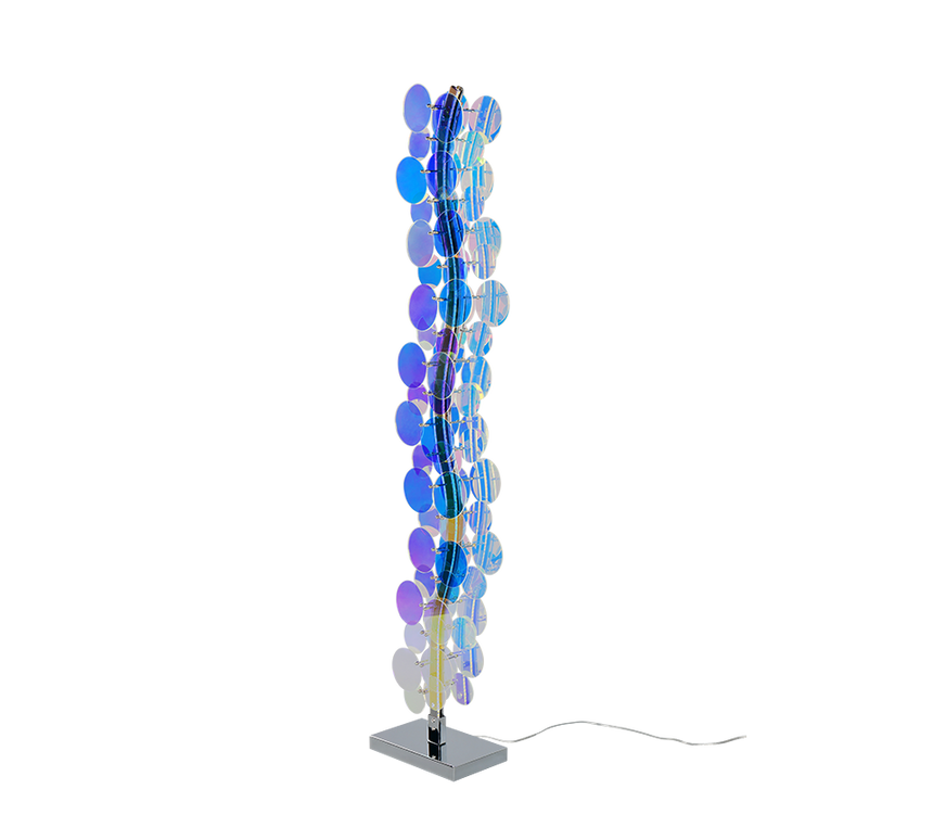 Lámpara de pie Trio Pulse LED transparent iridescent 4000K 119cm R43681153