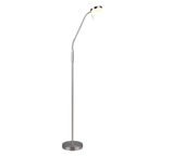 Lámpara de pie Trio Moreno LED níquel mate 160,5cm R44561107