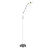Lámpara de pie Trio Moreno LED níquel mate 160,5cm R44561107