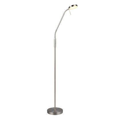 Lámpara de pie Trio Moreno LED níquel mate 160,5cm R44561107