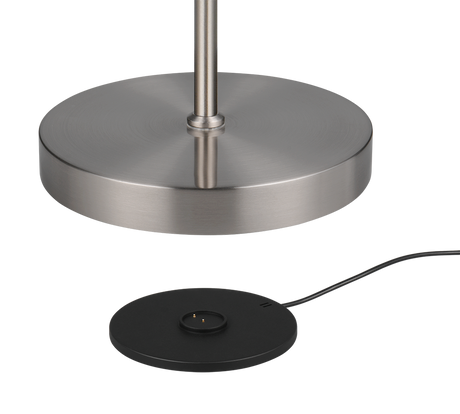 Lámpara de pie Trio Moreno LED níquel mate 160,5cm R44561107